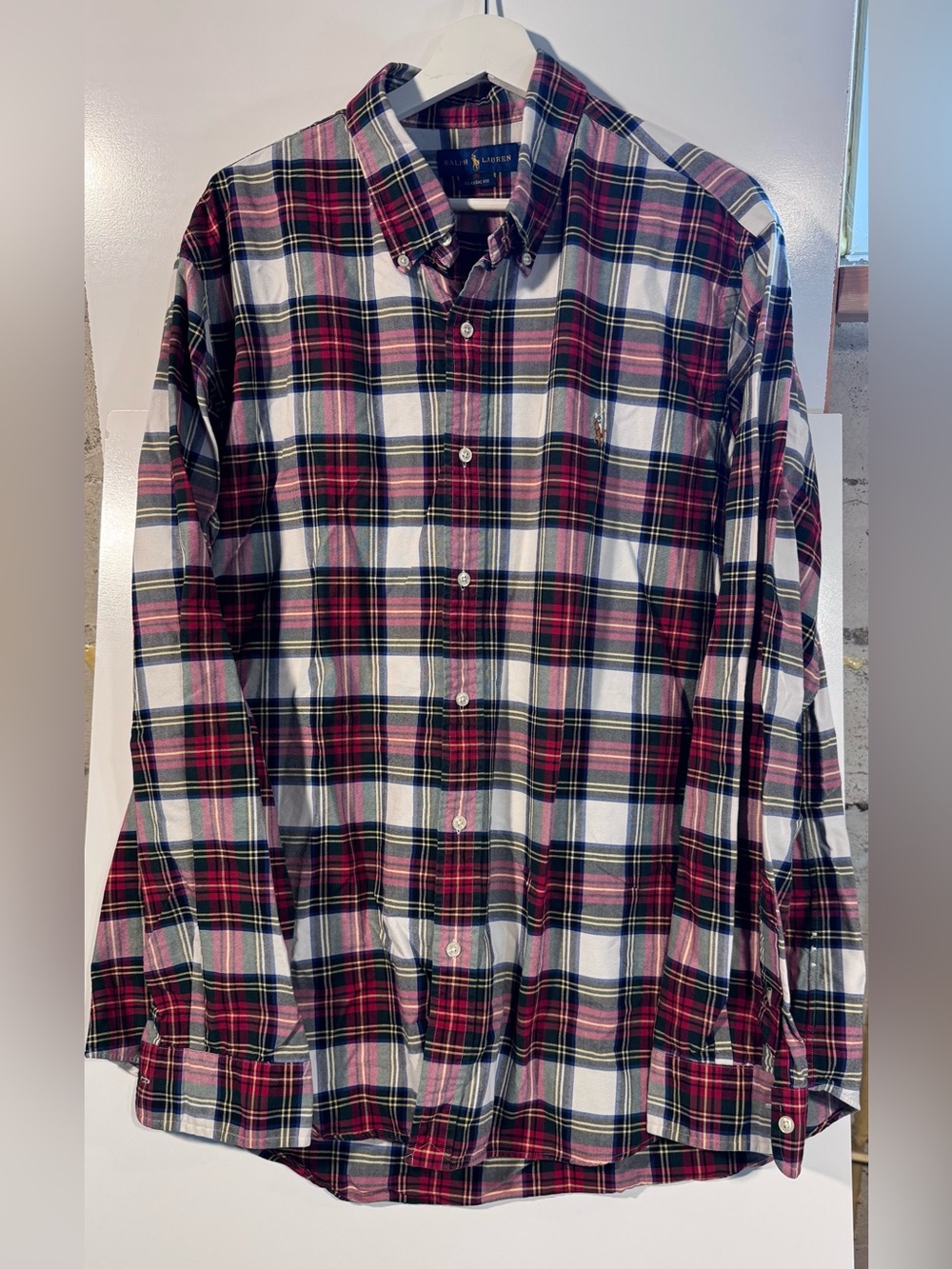 Ralph Lauren Classic Fit Plaid Button-Down Shirt – Men’s XXL